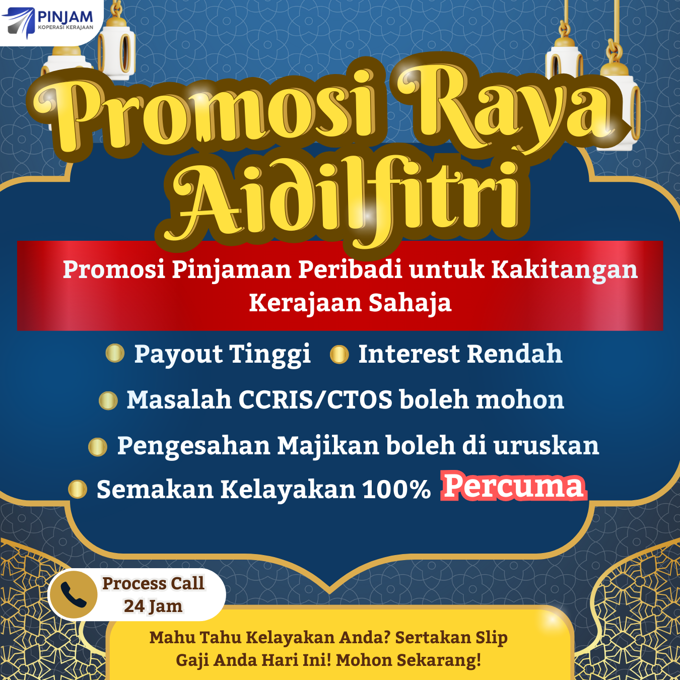 Promosi Raya Aidilfitri — Pinjaman Peribadi untuk Kakitangan Kerajaan